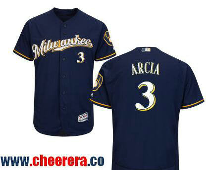Orlando Arcia New Milwaukee Brewers navy jersey