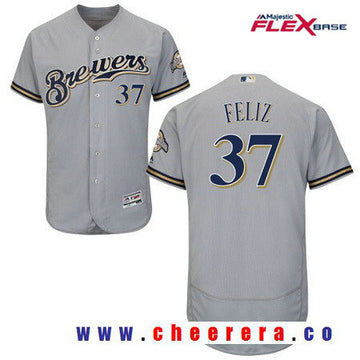 Neftali Feliz Milwaukee Brewers gray Road jersey