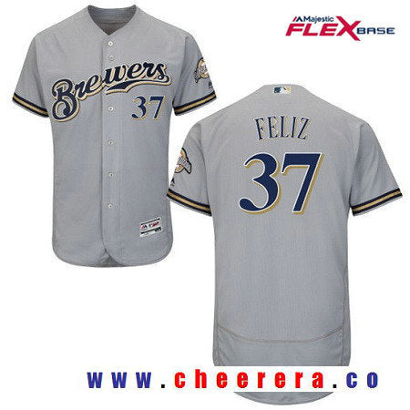 Neftali Feliz Milwaukee Brewers gray Road jersey