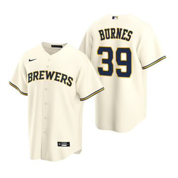 Corbin Burnes Milwaukee Brewers cream jersey
