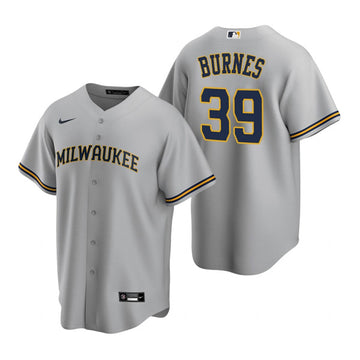 Corbin Burnes Milwaukee Brewers gray jersey