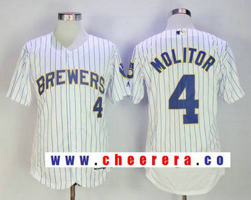 Paul Molitor Milwaukee Brewers white jersey