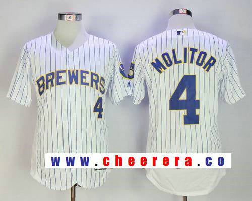 Paul Molitor Milwaukee Brewers white jersey