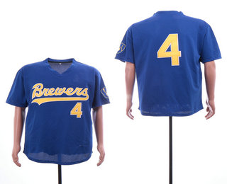 Paul Molitor Milwaukee Brewers royal Throwback jersey