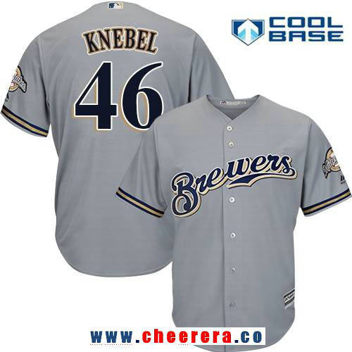 Corey Knebel Milwaukee Brewers gray Road jersey