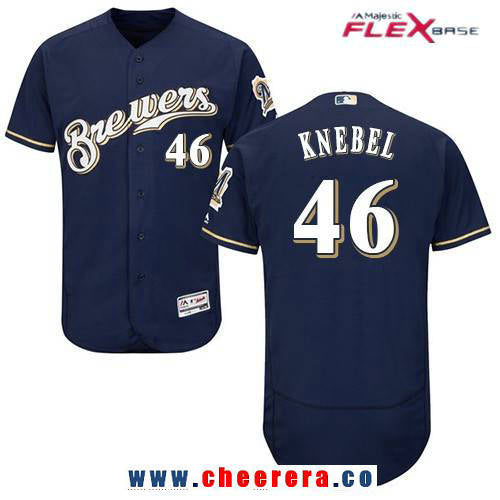 Corey Knebel Milwaukee Brewers navy jersey