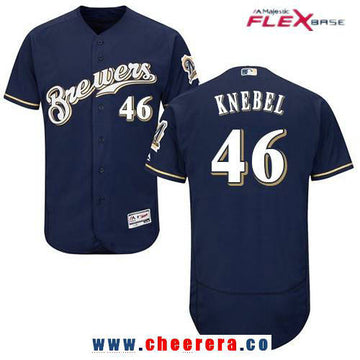 Corey Knebel Milwaukee Brewers navy jersey