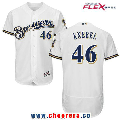Corey Knebel Milwaukee Brewers white Authentic jersey