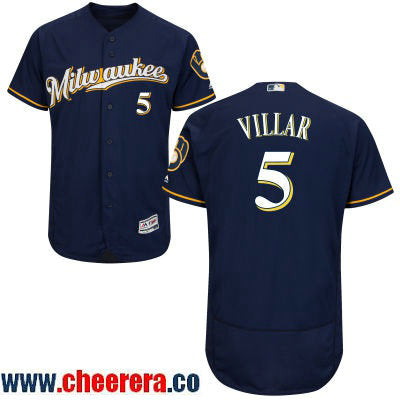Jonathan Villar New Milwaukee Brewers navy jersey