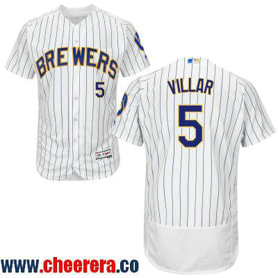 Jonathan Villar Milwaukee Brewers white jersey