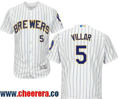 Jonathan Villar Milwaukee Brewers white jersey