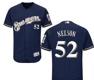 Nelson Milwaukee Brewers blue jersey