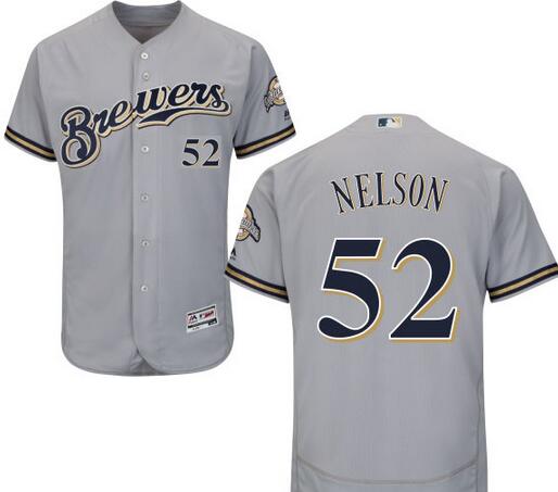Nelson Milwaukee Brewers gray jersey