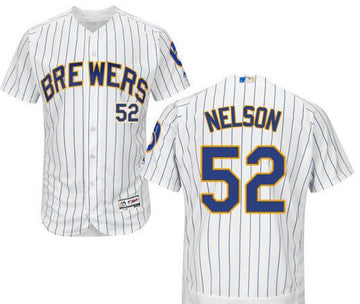 Nelson Milwaukee Brewers white jersey