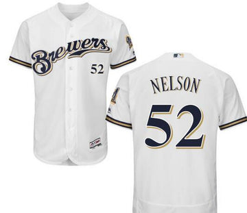 Nelson Milwaukee Brewers white jersey
