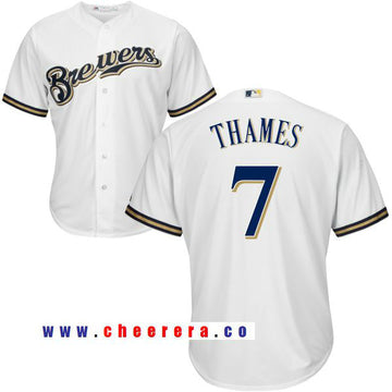 Eric Thames All Milwaukee Brewers white jersey
