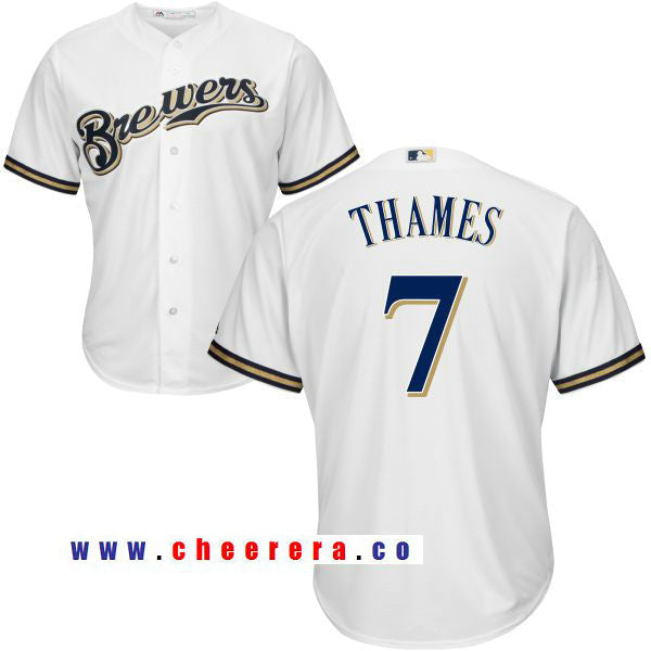 Eric Thames All Milwaukee Brewers white jersey
