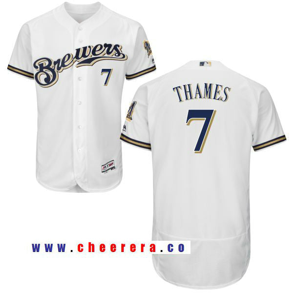 Eric Thames All Milwaukee Brewers white jersey