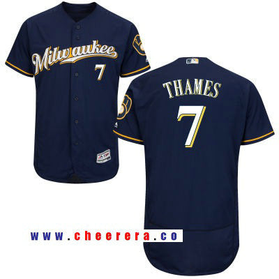 Eric Thames Milwaukee Brewers navy jersey