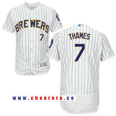 Eric Thames Milwaukee Brewers white Home jersey