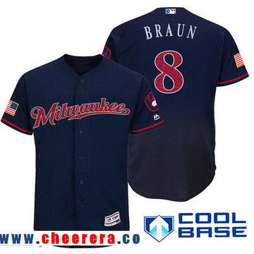 Ryan Braun Milwaukee Brewers navy Fashion jersey