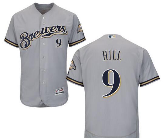 Aaron Hill Milwaukee Brewers gray Road jersey