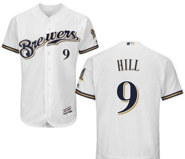 Aaron Hill Milwaukee Brewers white Home jersey