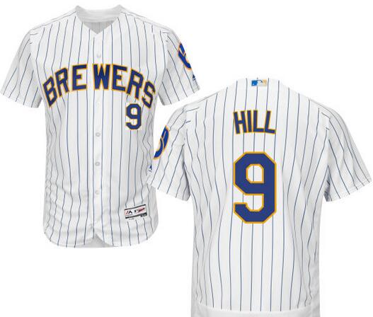 Aaron Hill Milwaukee Brewers white jersey