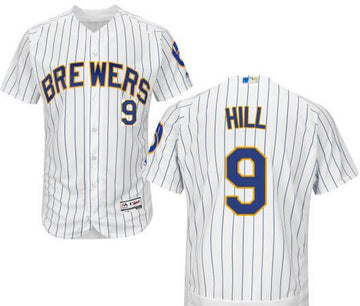 Aaron Hill Milwaukee Brewers white jersey