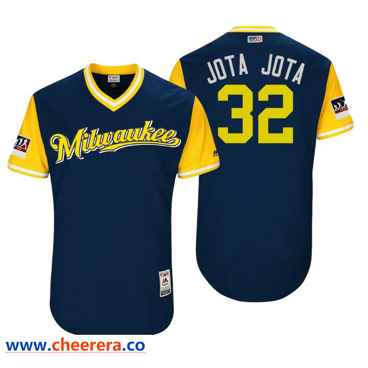Milwaukee Brewers navy Authentic jersey