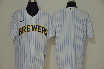 Custom Milwaukee Brewers white jersey