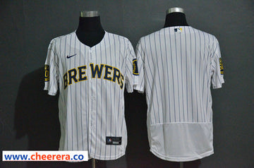 Custom Milwaukee Brewers white jersey