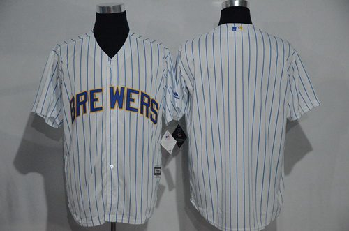 Custom Milwaukee Brewers white jersey