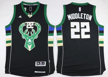 Khris Middleton Revolution Milwaukee Bucks black jersey