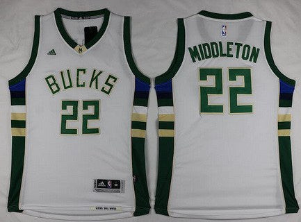Khris Middleton Revolution Milwaukee Bucks white jersey