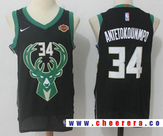 Giannis Antetokounmpo Milwaukee Bucks black jersey