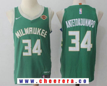 Giannis Antetokounmpo Milwaukee Bucks green jersey