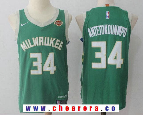 Giannis Antetokounmpo Milwaukee Bucks green jersey