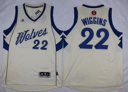 Andrew Wiggins Revolution Minnesota Timberwolves cream jersey