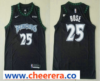 Derrick Rose Minnesota Timberwolves black Throwback jersey