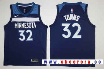 Karl-Anthony Towns Minnesota Timberwolves navy jersey