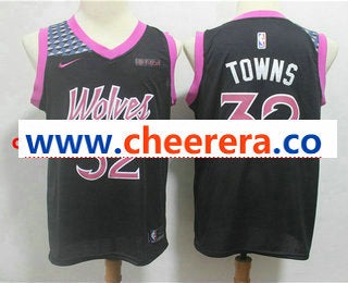 Karl Anthony Towns New Minnesota Timberwolves black jersey