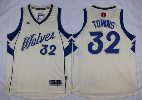 Karl-Anthony Towns Revolution Minnesota Timberwolves cream jersey