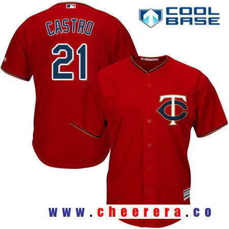 Jason Castro Minnesota Twins scarlet Alternate jersey