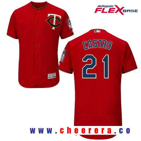 Jason Castro Minnesota Twins scarlet Alternate jersey