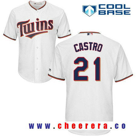 Jason Castro Minnesota Twins white Home jersey