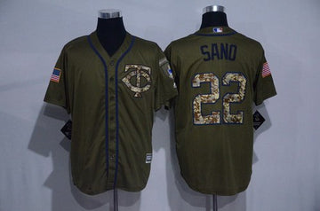 Miguel Sano Minnesota Twins green Salute To Service jersey