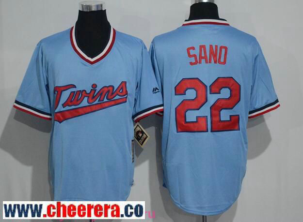Miguel Sano Minnesota Twins blue Throwback jersey