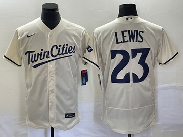Royce Lewis Minnesota Twins cream jersey