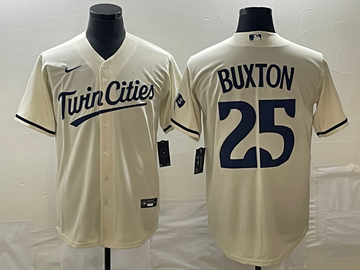 Byron Buxton Minnesota Twins cream jersey